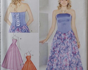 1910 Simplicity Misses Special Occasion Dress in Two Lengths Size 6, 8, 10, 12, 14 Corseted UNCUT and Clean