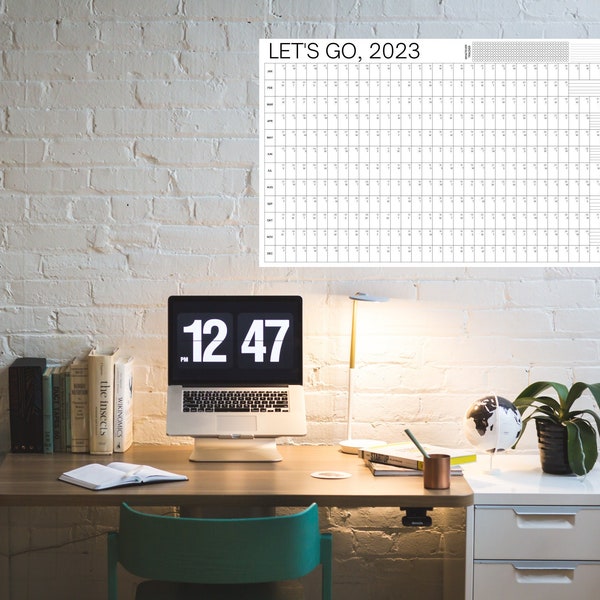 Wall Calendar Let's Go 2023 Year Minimalistic Agenda Uncluttered Tracker Clean Planner Sleek Dates Efficient Organizer Simplicity Schedule