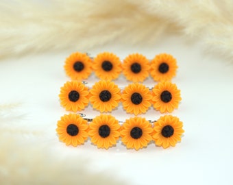 Pasador de girasol / clip para el cabello / girasol / idea de regalo / idea presente / lindos accesorios / lindo accesorio para el cabello