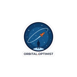 Orbital Optimist mission patch Sticker | space, rocket, astronaut, cosmic