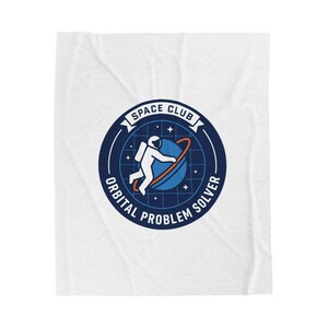 Space Club Orbital Problem Solver Decke | Astronaut Mission Patch, Kosmischer Wissenschafts Nerd