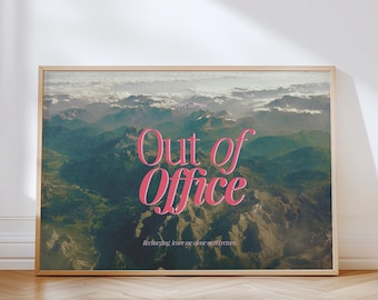 Retro 'Out of Office' Berg Fotografie Druck (Digitaler Download)