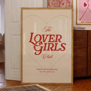 The Lover Girls Club Art Print: Y2K Preppy Decor (Digital Download)