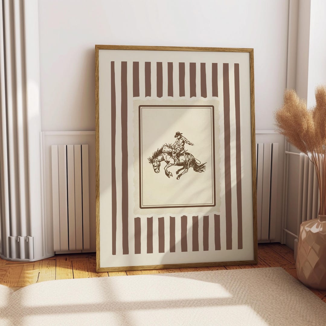 Vintage Rodeo Cowboy Print – Rustic Western Wall Art (digital Download ...