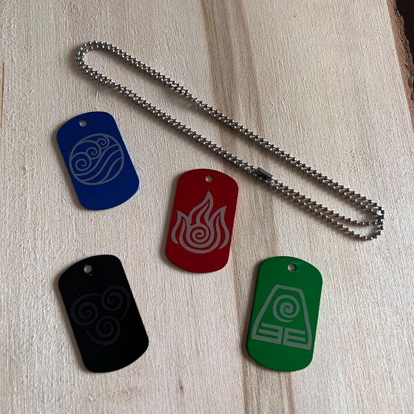 Avatar Element Dog Tags