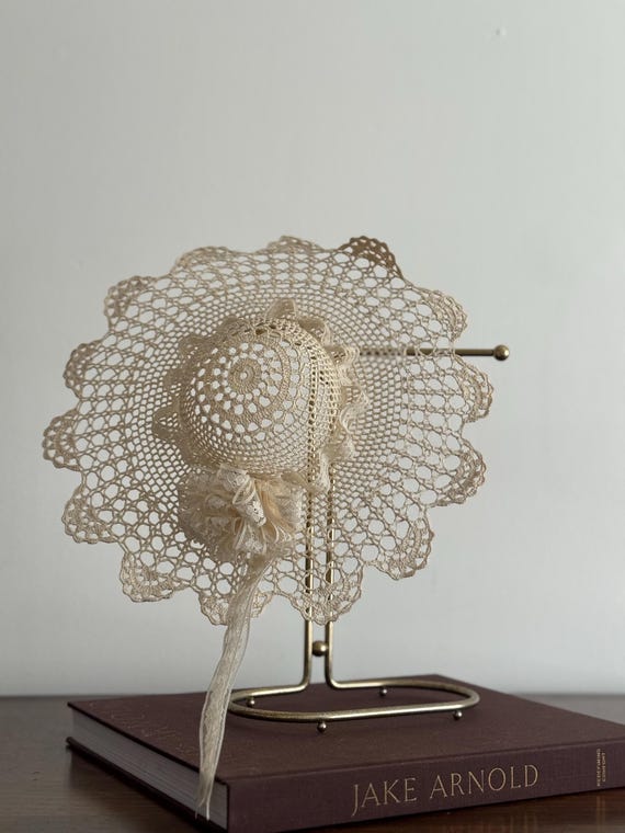 Vintage Lace Cottagecore Decor Hat | Vintage Home Decor