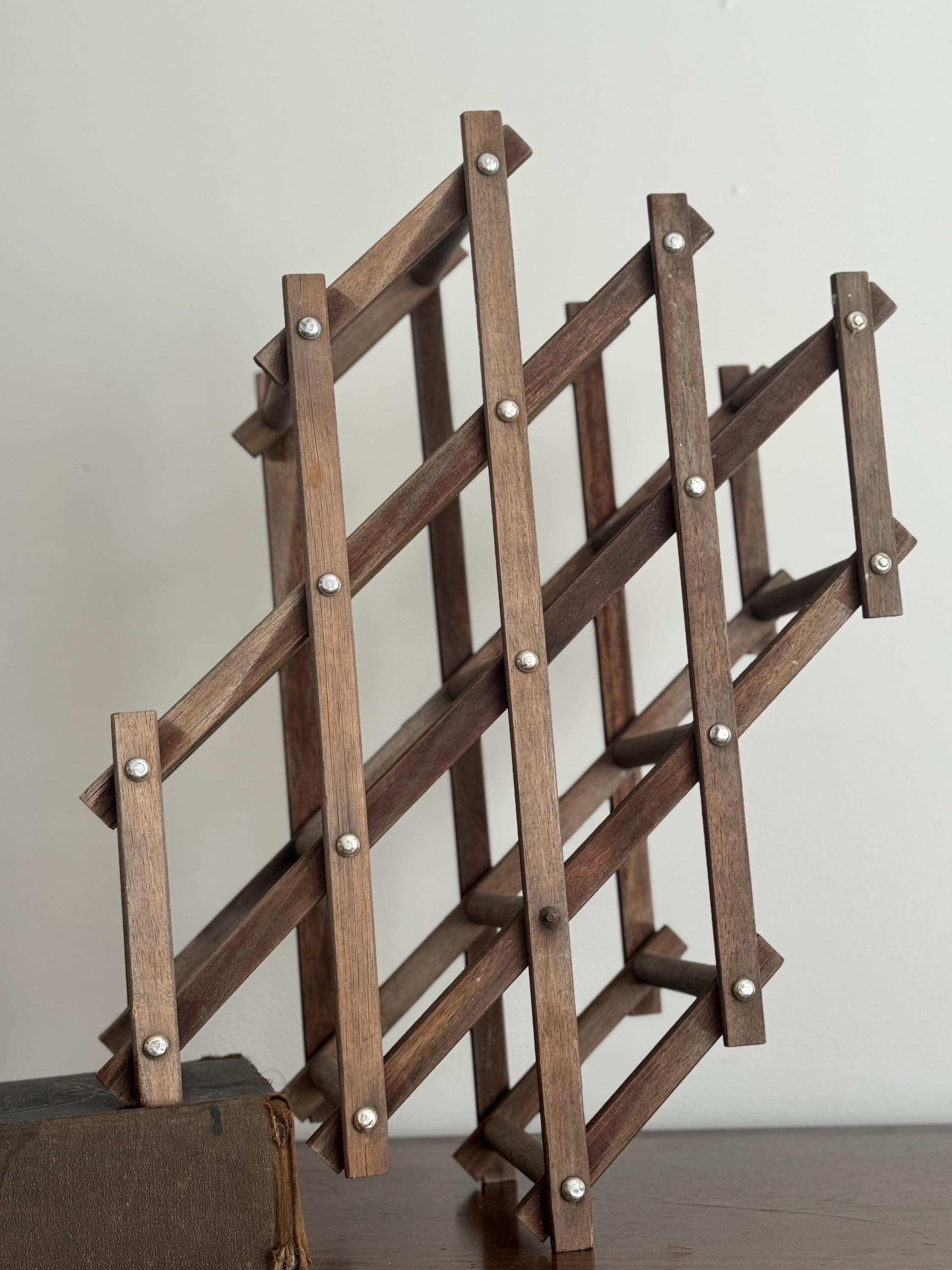 Vintage Wooden Accordion Rack | Expandable Wall Decor - Etsy