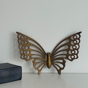 Vintage Brass Butterfly, Wall Decor, Antique Brass, Butterflies
