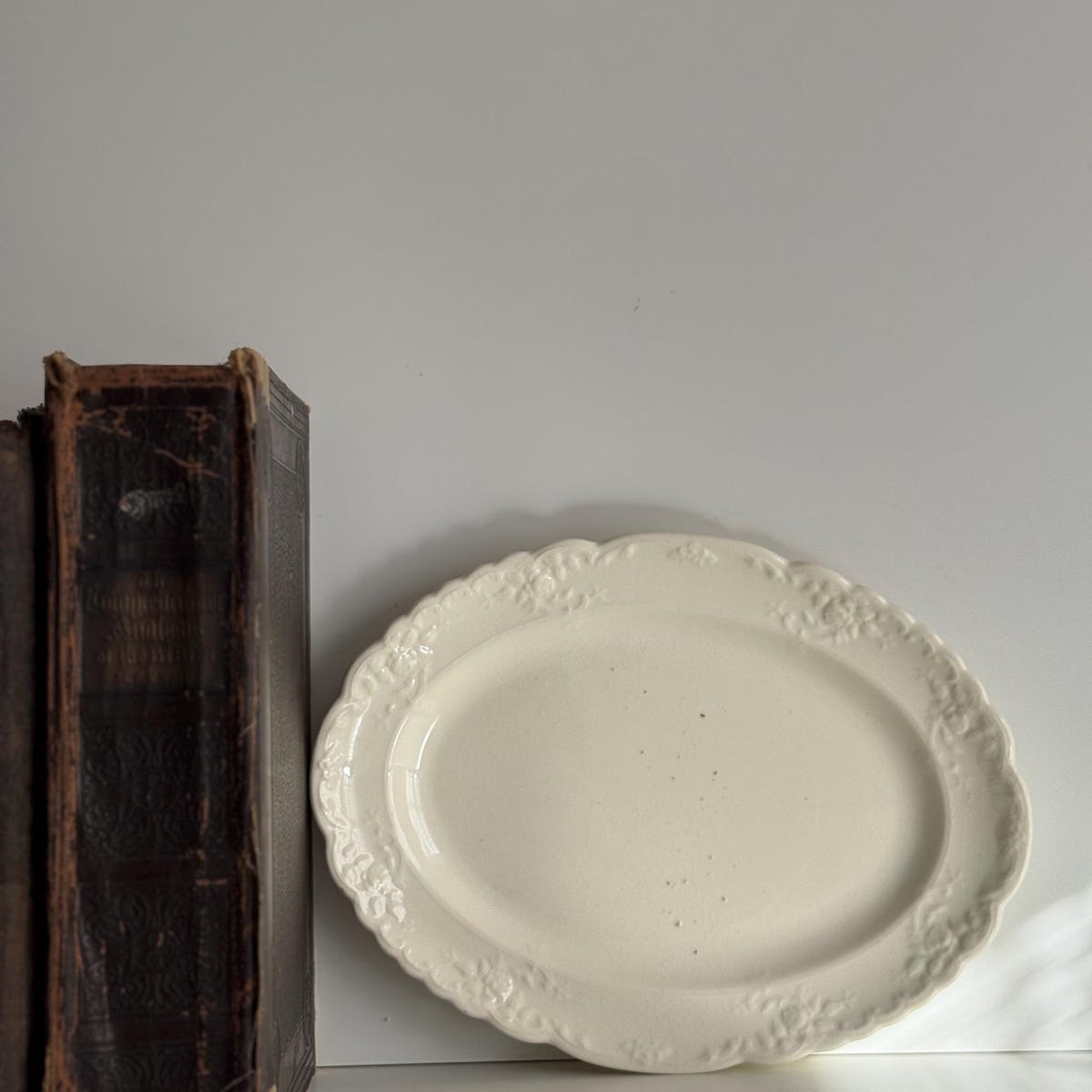 Vintage Taylor Smith USA Serving Platter: Off-white Antique Plate - Etsy