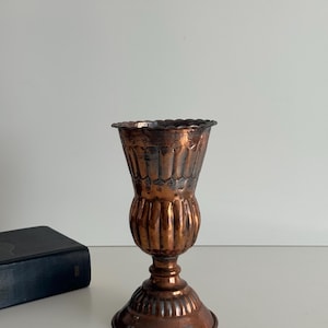 Handmade Copper Egyptian Vase: Vintage Floral Home Decor