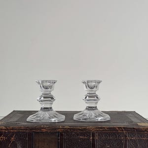 Vintage Glass Candlesticks: Antique Taper Candle Holders, Home Decor