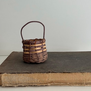 Vintage Mini Wicker Basket, Woven Basket, Home Decor