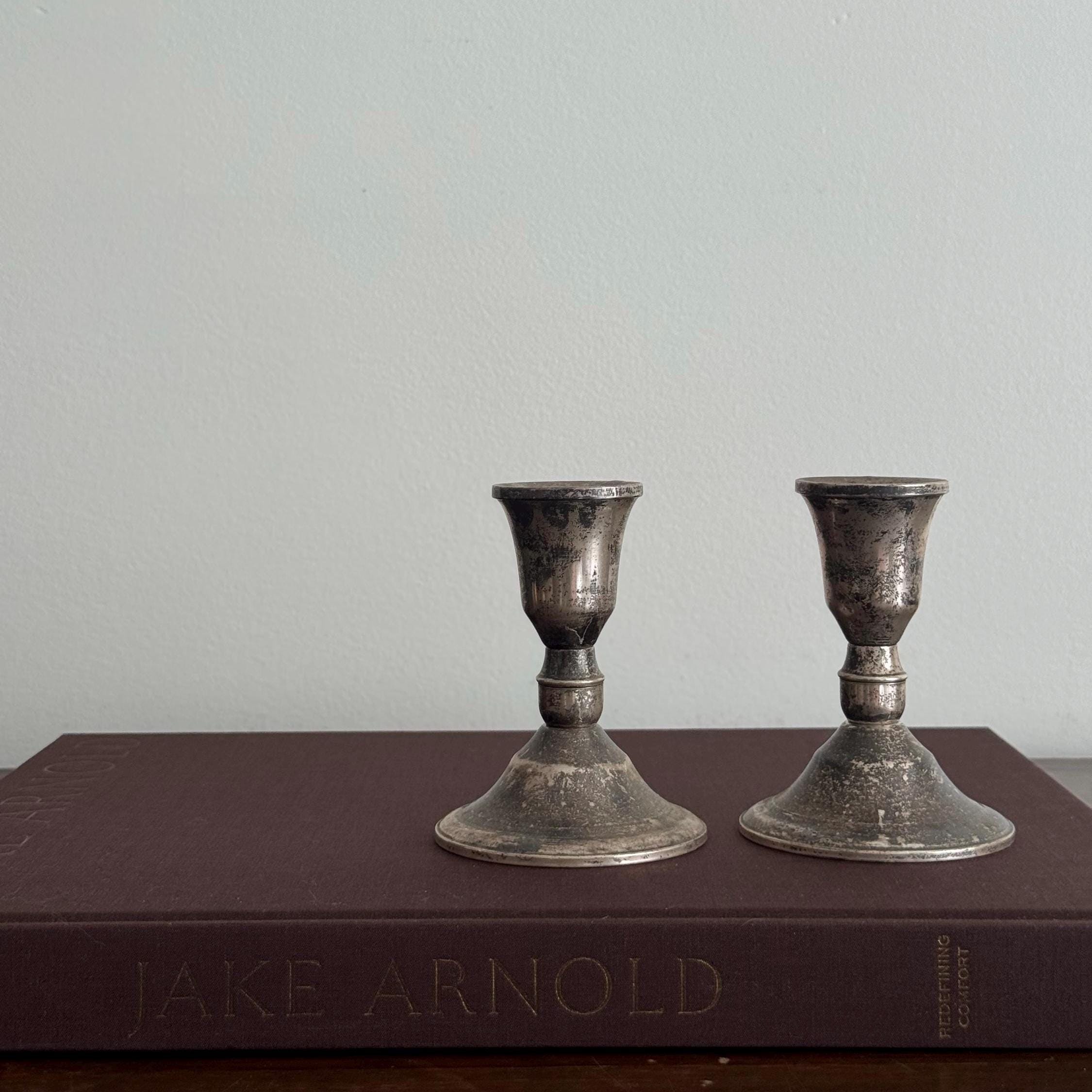 Sterling Silver Candlestick Holder Weighted - Etsy