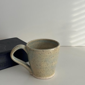 Handmade Speckled Stoneware Coffee Mug: Vintage Glazed Pottery