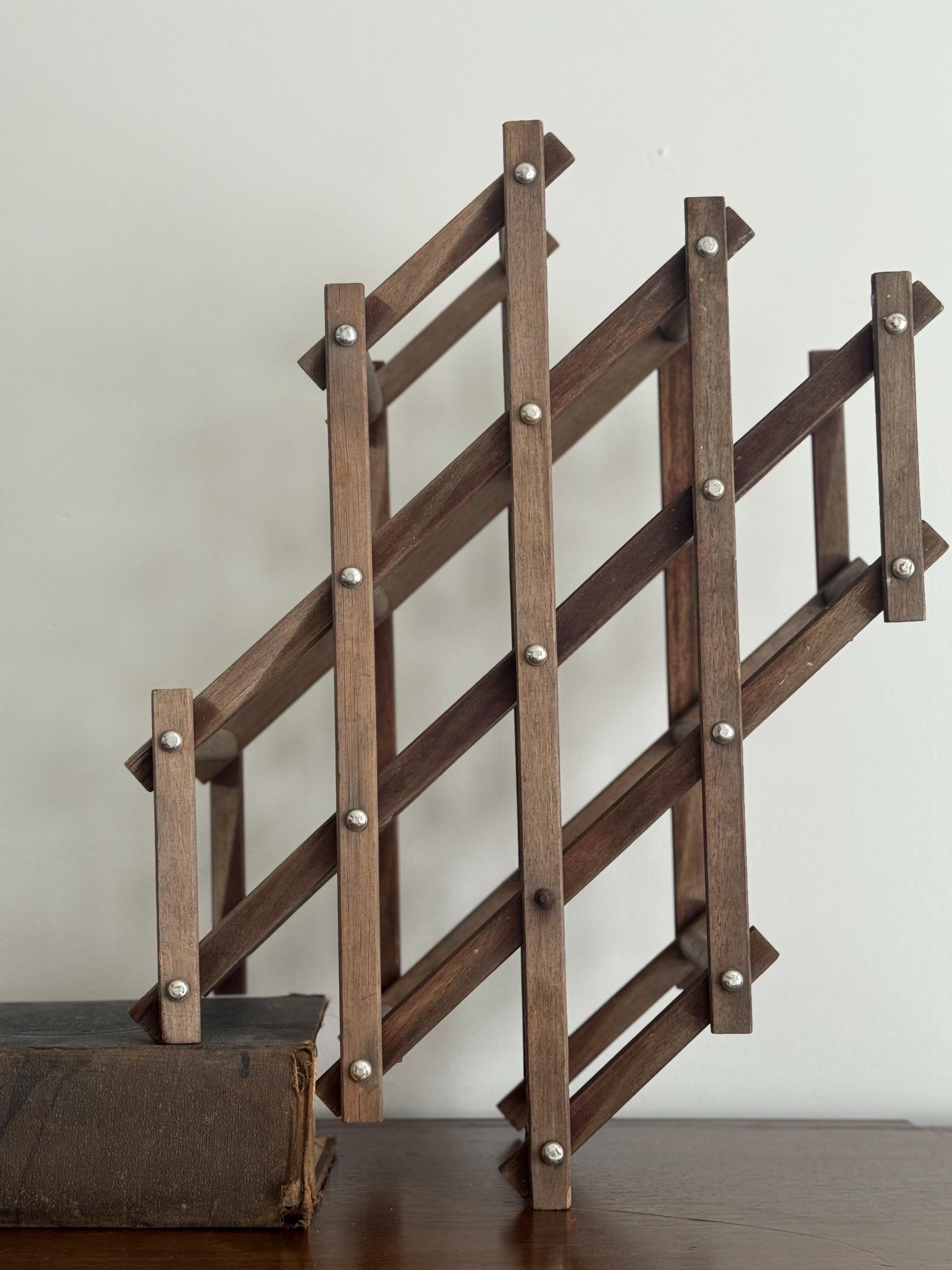Vintage Wooden Accordion Rack | Expandable Wall Decor - Etsy