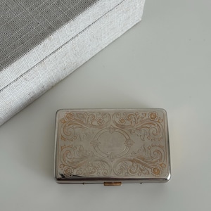 Vintage Silver Cigarette Case, Antique, Purse Accessory