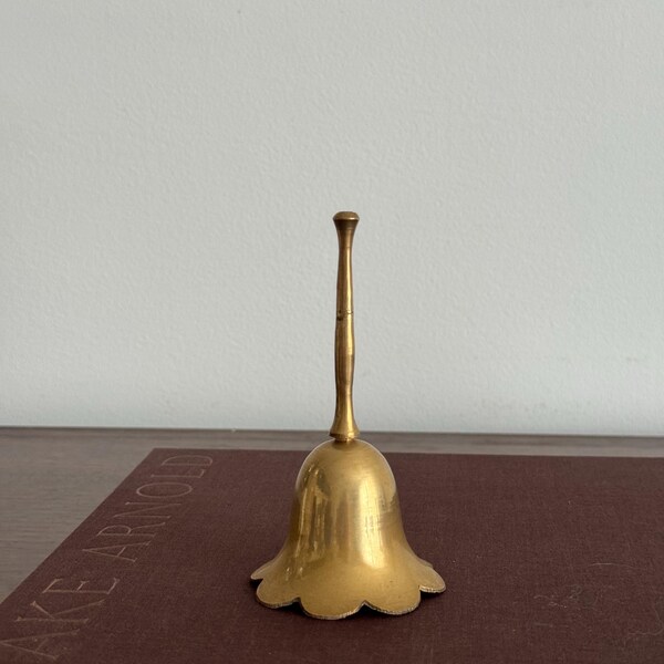 Antique Brass Bell | Vintage Bell Flower Shaped | Unique
