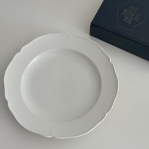 Antique White Porcelain Plate: Vintage Kitchen Decor Serving Tray