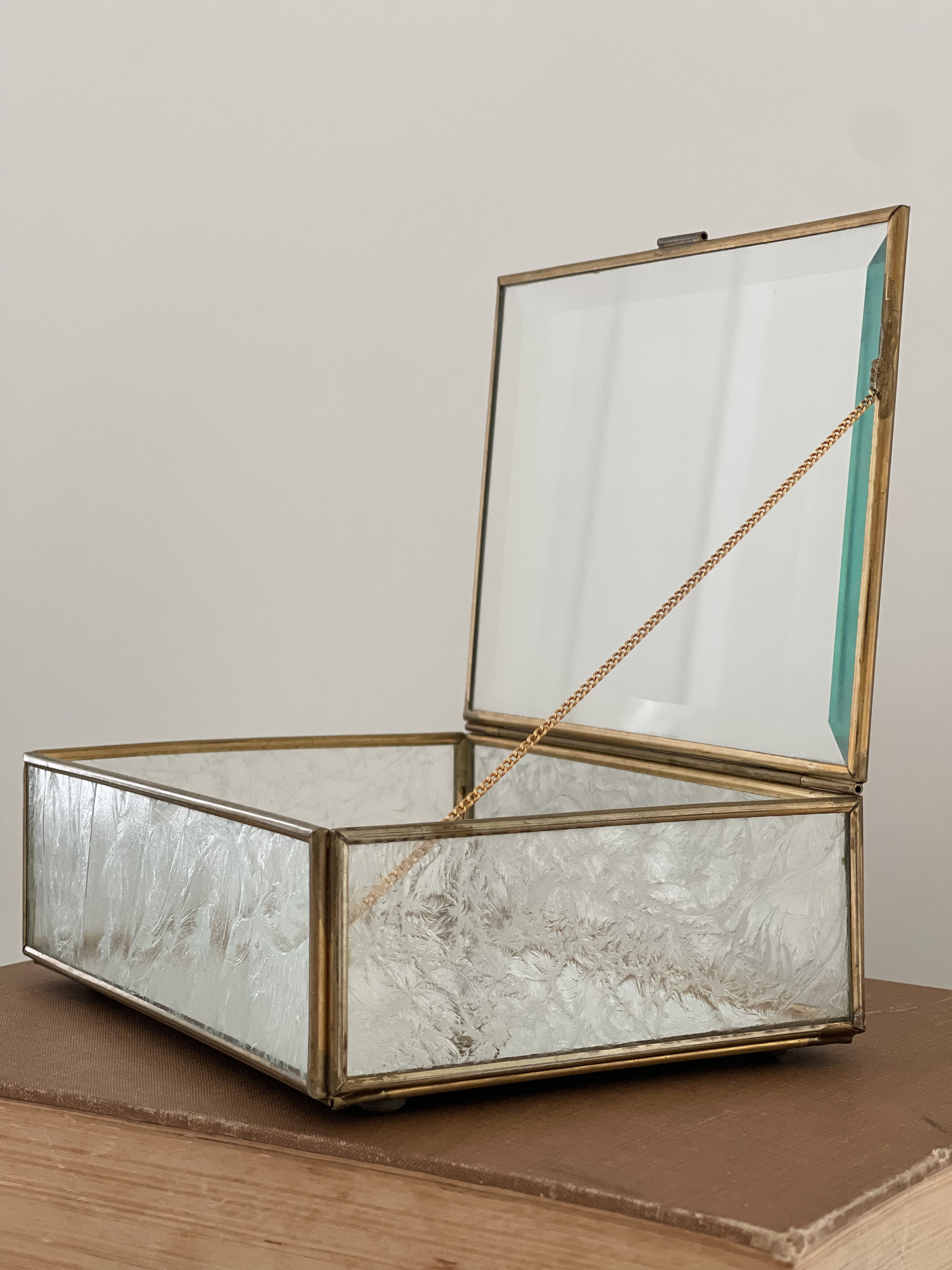 Glass Etched Box Vintage - Etsy