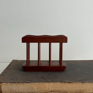 Vintage Wooden Mail and Napkin Holder