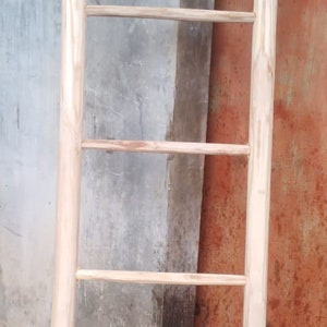Log Ladder Rack Teak Log Wood Ladder Rack - Etsy