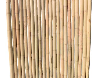 Big Pole Ornamental Bamboo Fence, 48"H, 60"H and 72"H x 48" Long, carbonized black or regular yellow