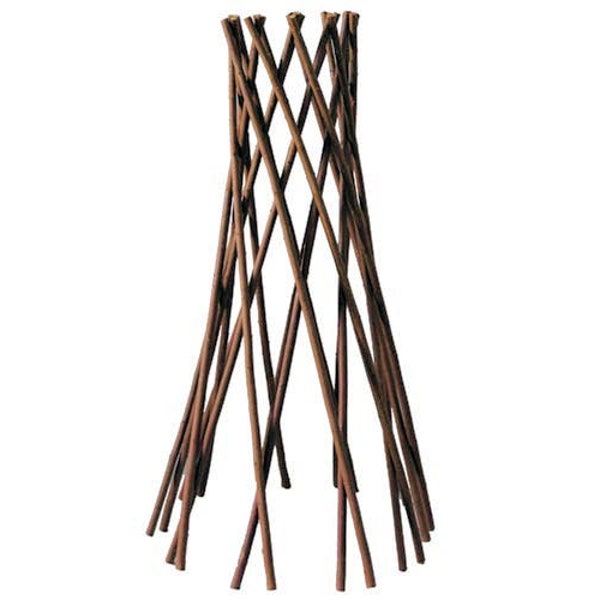 Willow Funnel Trellis, Natural brown or Beige Debarked finish.