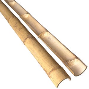 Half round natural bamboo cap molding, 2&quot;-6&quot; wide, 24&quot;-92 inches long.