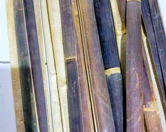Black Bamboo Plank, 1.75"-2" Wide Plank