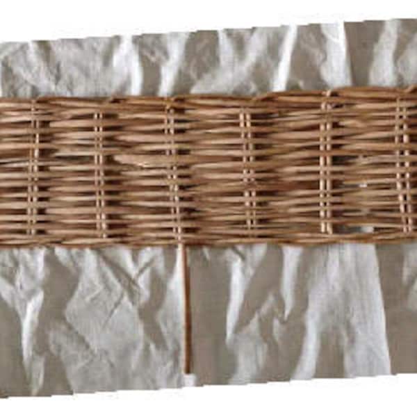 Debarked Willow hurdle border edging, 48"L