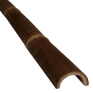 Half round natural black bamboo cap moulding.