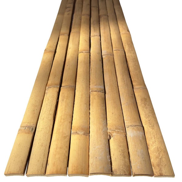 Yellow bamboo plank, 1.5" wide, 3',6' and 94" length, buy in 2 pcs -10 pcs packages.
