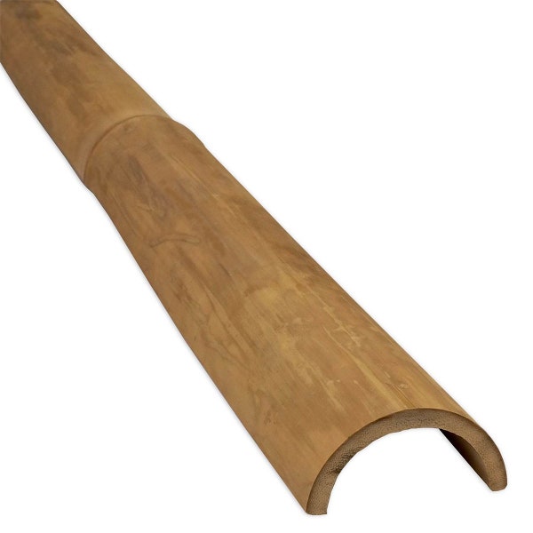 Half round natural bamboo cap Moulding 2"-6" wide, 24"-92 inches long.