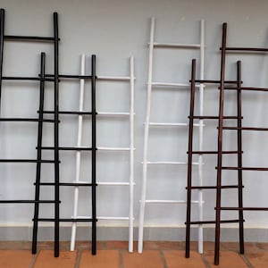 Colored Stained Bamboo Ladder Rack