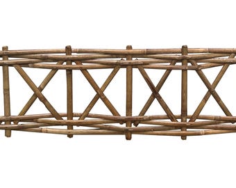 Bamboo cross pattern border edging, 48"L