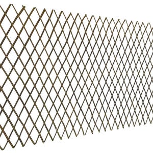 Willow expandable trellis fence, Natural brown or Debarked finish.