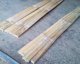 Giant Bamboo Plank, 1 5/8" and 1" Board, 12", 24", 48". 72", 92" Length