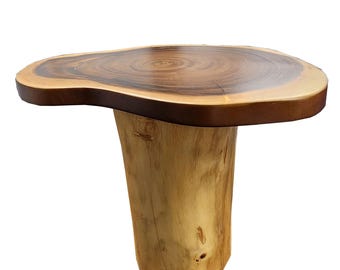 Monkey Pod Log Wood Stump Stool and Side Table