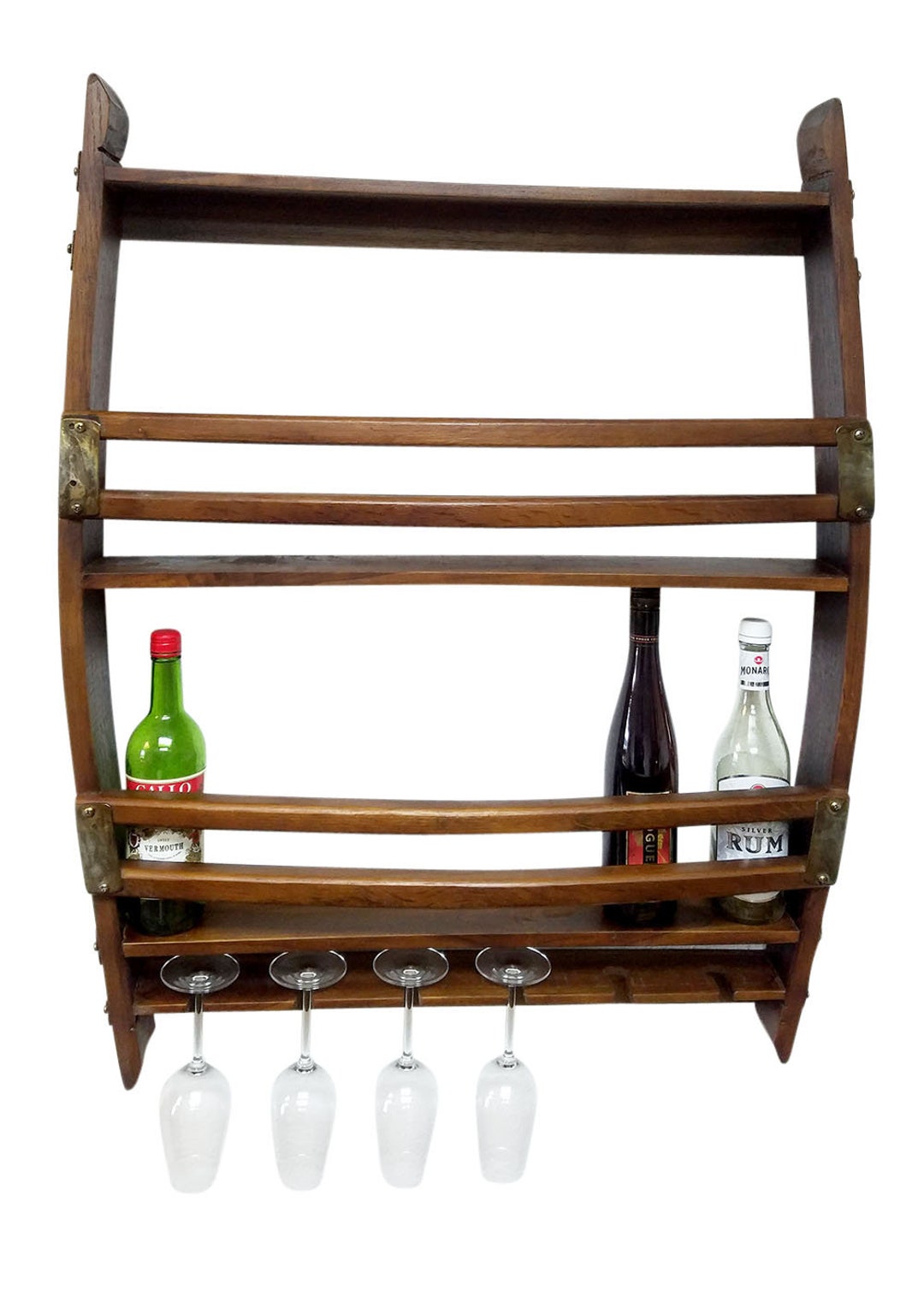 Wall Mount Barrel Wine Rack Etsy