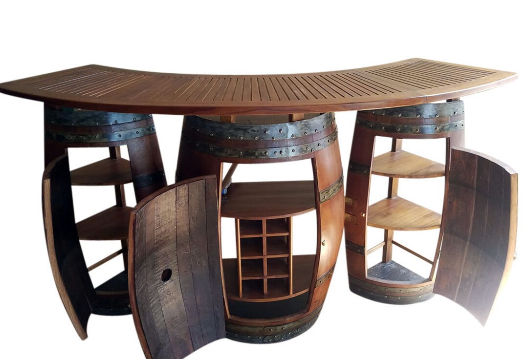Foldable Wine Barrel Bar Counter Etsy
