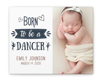 Personalized Baby Photo Canvas | Future Dancer, Custom Name Print