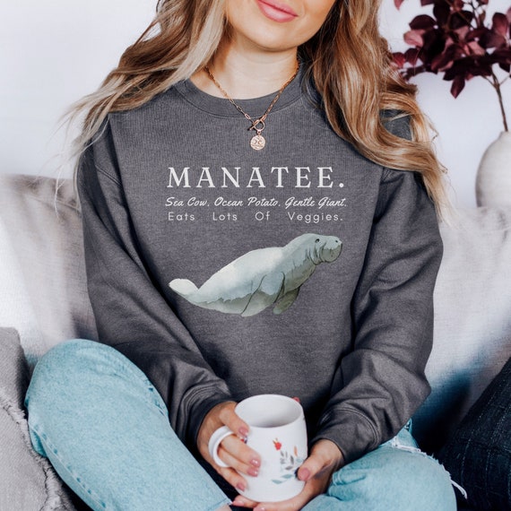 Manatee Sweater Coconut Girl Clothes Florida Shirt Manatee Sweatshirt Manatee Gift Ocean Inspired Style Coconut Girl Aesthetic Florida Crew Etsy