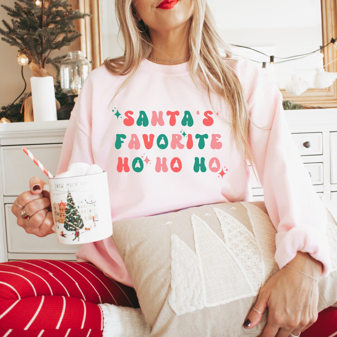 Fiery Red HO HO HO Sequined Santa Claus Sweatshirt main image 0
