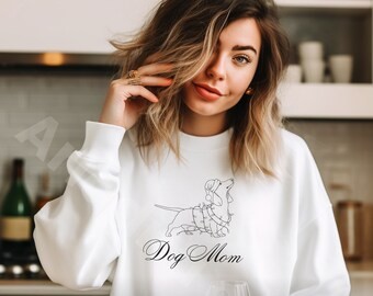 Dog Mama Sweatshirt: Dachshund Lover Crewneck - Pet Mom Gift