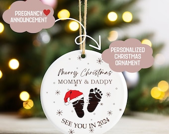 Baby Coming Soon Ornament , Expecting Parent Ornament, Pregnancy Ornament ,Pregnancy Announcement, Christmas Gifts, Mom to Be, Keepsake