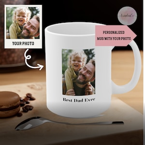 Best Dad Ever Mug, Personalized Photo Mug For Dad, Mug With Picture, Kids Photo Mug, Father&#39;s Day Gift, Christmas Gift for Dad, Dad Coffee