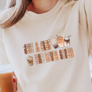 Coffee Lover T-Shirt: Oversized Boxy Fit, Fall Coffee Sweatshirt