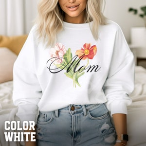 Mom Sweatshirt, Floral Print Sweatshirt, Gift for Mom, New Mom Sweatshirt, New Parent Gift, Mothers Day Gift, Mom Sweater, Mama Crewneck