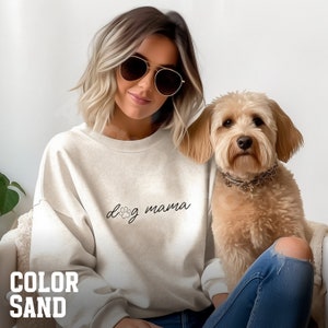 Dog Mama Sweatshirt: Minimalist Pet Lover Crewneck