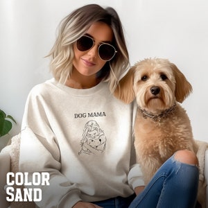 Dog Mama Sweatshirt: Minimalist Pet Lover Crewneck